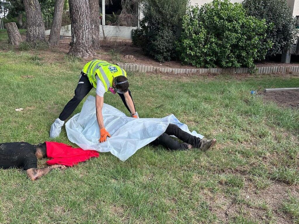 Tomer volunteered in the kibutzz Be’eri in the days after the October 7, 2023 Hamas attack in Israel with the NGO Zaka. | Photo courtesy of Tomer Peretz
