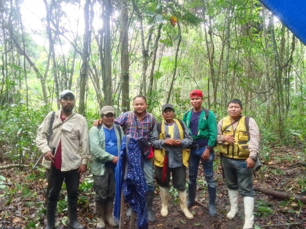 Jhonattan Acosta, 30, with his group of friends before embarking on their adventure in the Amazon jungle.